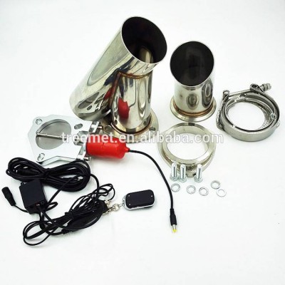 3" 76mm Electric Exhaust Cutout Catback Downpipe E-Cut Valve System Kit Remote