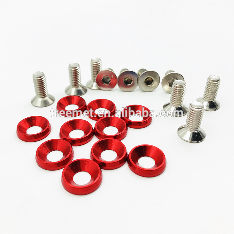 Aluminum 6mm Fender Washers Screws and Bolt