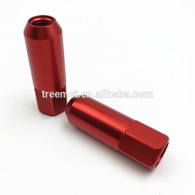 20 red aluminum extended tuner wheel rim lug nuts M12X1.5 free shipping