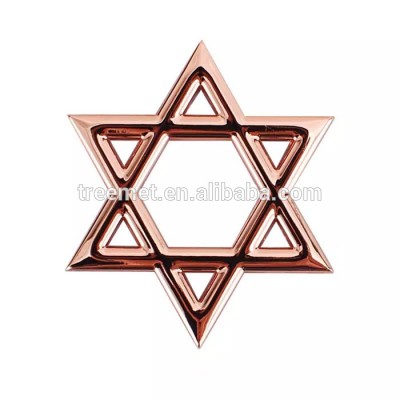 6cm Gold Hexagram Star Car Motorcycle 3D Metal Emblem Badge Decal Sticker TM-115